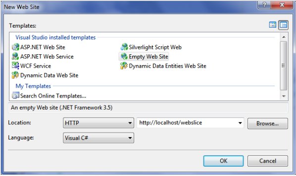 Создание нового веб-сайта