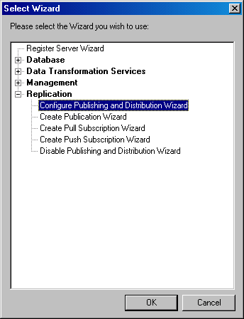 Диалоговое окно Select Wizard (Выбор мастера)