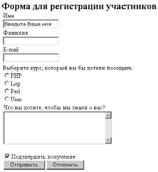 Пример html-формы