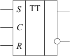 Условно-графическое обозначение двухступенчатого RS-триггера