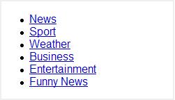 Неоформленный список внутри границы