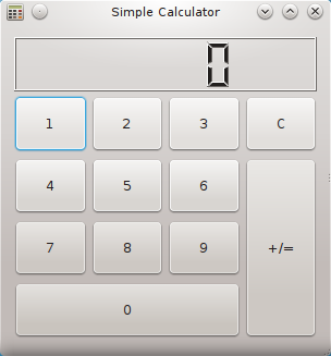 Графический интерфейс программы-калькулятора.