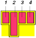 Таблица с тремя пустыми ячейками в нижнем ряду.