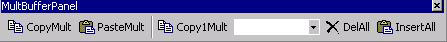 Панель MultBufferPanel с кнопкой типа DropDown
