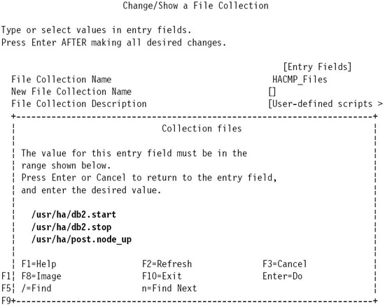 Пример набора файлов HACMP_Files
