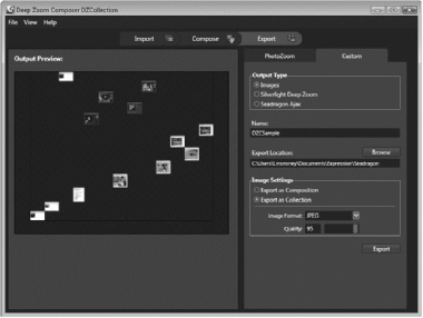 Создание коллекции Deep Zoom