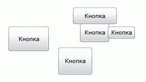 Кнопки, расположенные случайным образом.