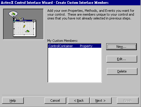 Следующее окно-ассистент - создание собственных параметров