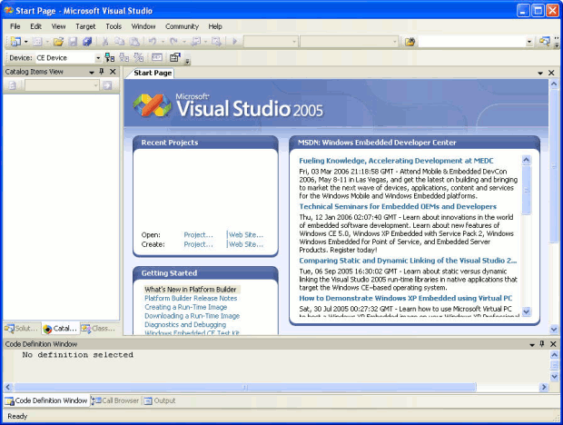 The Visual Studio 2005 IDE