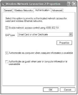Свойства протокола аутентификации 802.1х