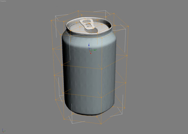 Применение к объекту модификатора FFD Cylinder (FFD-контейнер (цилиндрический))