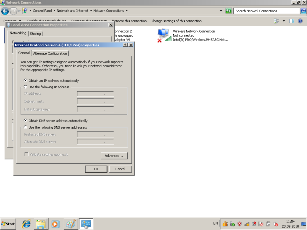 Окно для указания IP-адреса