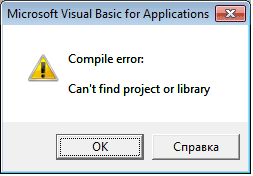 Can't find project or library