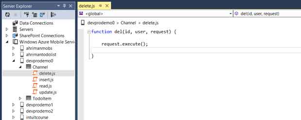 Редактирование скриптов в Visual Studio 2013