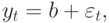 y_t = b + \varepsilon_t,
