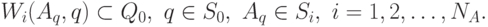 W_i(A_q,q)\subset Q_0,\ q\in S_0,\ A_q\in S_i,\ i=1,2,\dots,N_A.