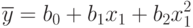 \overline{y}=b_0+b_1x_1+b_2x_1^2