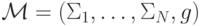 \mathcal{M}=(\Sigma_1,\ldots,\Sigma_N,g)