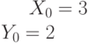 X_0=3\\Y_0=2