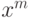 x^m