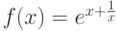 f(x)=e^{x+\frac 1x}