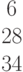 \begin{matrix}6\\28\\34\end{matrix}