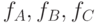 f_A, f_B, f_C