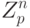 $Z^n_{p}$