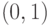 $(0, 1)$