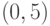 $(0, 5)$