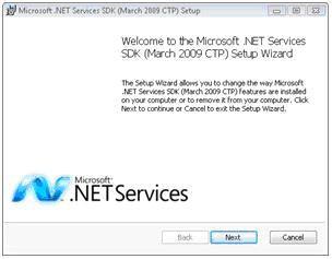 Запуск установки NET Services SDK