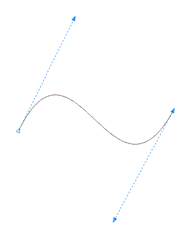 Кривая создана инструментом 3-Point Curve (Кривая через три точки)
