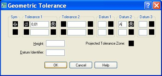 Диалоговое окно Geometric Tolerance