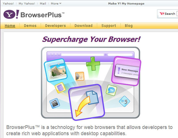 Сайт http://browserplus.yahoo.com/