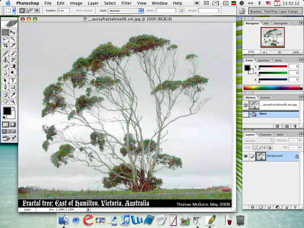 Графический редактор Adobe Photoshop в программной среде Mac OSX