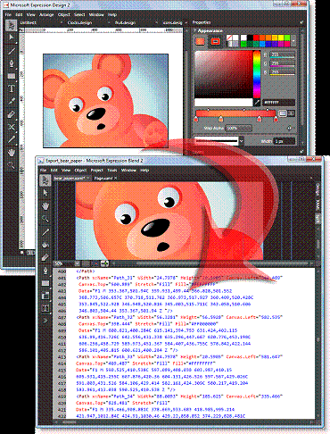 Экспорт графики из Microsoft Expression Design в Microsoft Expression Blend