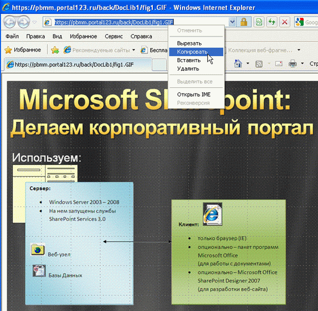 Предварительный просмотр рисунка в браузере