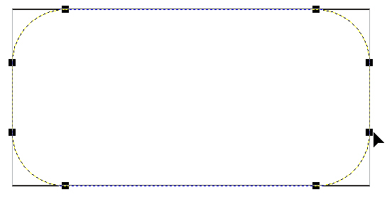 Скругление углов прямоугольника инструментом Shape (Форма)