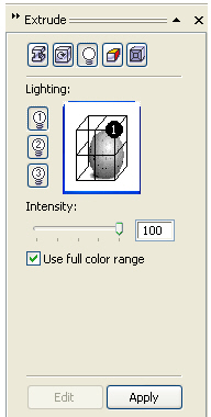 Окно (докер) редактирования освещения объектов