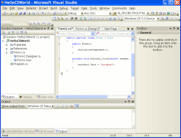 Ввод нового кода, который будет связан с событием нажатия кнопки