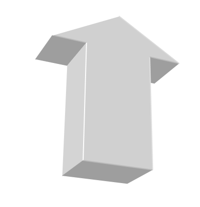 Трехмерная стрелка с поверхностью пластика