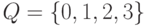 Q \peq \{ 0 , 1 , 2 , 3 \}