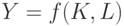 Y=f(K,L)