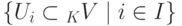 \{U_i\subset {}_K V\mid i\in I\}