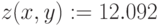 z(x,y):=12.092