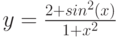 $$y=\frac{2+sin^{2}(x)}{1+x^{2}}$$